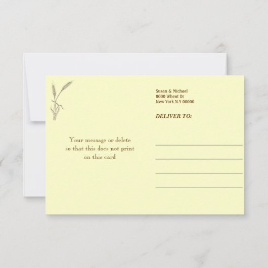 Tarweland met uitzondering van de datum #2 save the date (Achterkant)