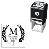 Tarwelaurelen gepersonaliseerd  zelfinktende stempel (In situ)