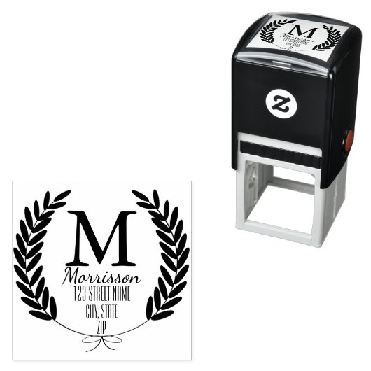 Tarwelaurelen gepersonaliseerd  zelfinktende stempel (In situ)