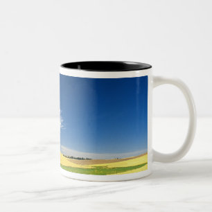 Tarweoogst op de Palouse in Oost- Tweekleurige Koffiemok