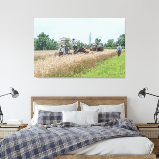 Tarweoogsttijd__ Central New Jersey Canvas Afdruk (Insitu (Slaapkamer))