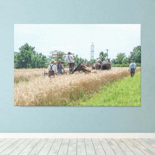 Tarweoogsttijd__ Central New Jersey Canvas Afdruk (Insitu (Houten vloer))