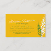 Tarweoren boerderij groene gele visitekaartjes (Achterkant)