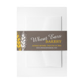 Tarweoren grafische bakkerij gebakken goederen bru uitnodigingen wikkel (Voorkant Voorbeeld)