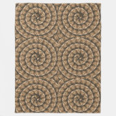 tarweoren in een spiraalvormig tarwepatroon, fleece deken (Voorkant)