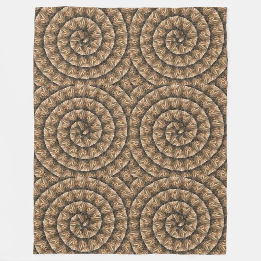 tarweoren in een spiraalvormig tarwepatroon, fleece deken (Voorkant)