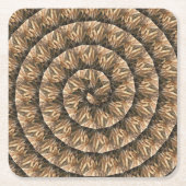 tarweoren in een spiraalvormig tarwepatroon, kartonnen onderzetters (Voorkant)