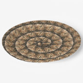 tarweoren in een spiraalvormig tarwepatroon, papieren bordje (Gekanteld)