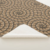 tarweoren in een spiraalvormig tarwepatroon, sherpa deken (3/4)