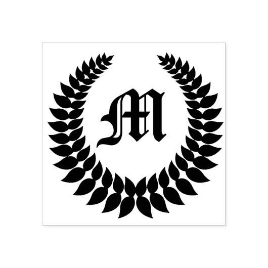 Tarweoren Monogram Initiaal Rubber Stamp Rubberstempel (Afrduk)