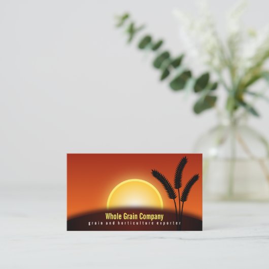 Tarweoren Zonsondergang Tuinbouw Visitekaartjes (Staand voorkant)