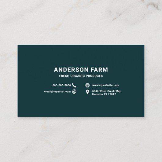 Tarweschoof - Boer Visitekaartje (Achterkant)