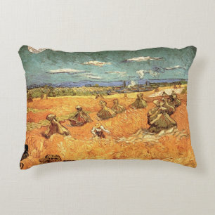 Tarwestapels met maaier door Vincent van Gogh Accent Kussen