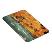 tarwestapels met maaier door Vincent van Gogh Magneet (Rechterzijde)
