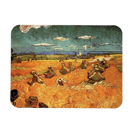 tarwestapels met maaier door Vincent van Gogh Magneet (Horizontaal)