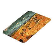 tarwestapels met maaier door Vincent van Gogh Magneet (Linkerzijde)