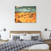 tarwestapels met Reaper van Vincent van Gogh Canvas Afdruk (Insitu (Slaapkamer))