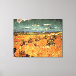 tarwestapels met Reaper van Vincent van Gogh Canvas Afdruk