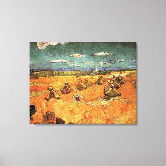 tarwestapels met Reaper van Vincent van Gogh Canvas Afdruk (Voorkant)