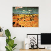 tarwestapels met Reaper van Vincent van Gogh Poster (Thuiskantoor)