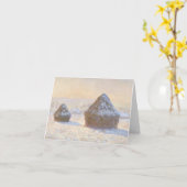 Tarwestapels, Sneeuw effect, Ochtend Notecard Kaart (Gele Bloem)