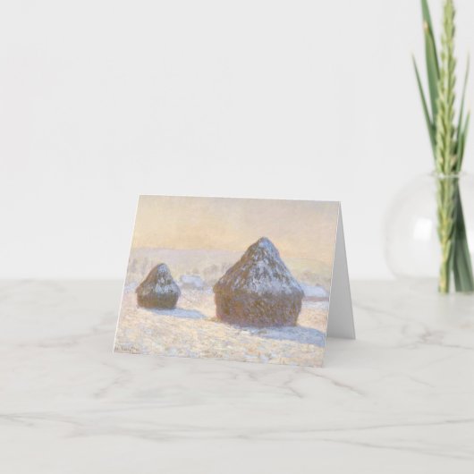 Tarwestapels, Sneeuw effect, Ochtend Notecard Kaart (Voorkant)