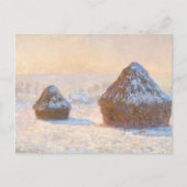 Tarwestapels, Snow Morning Claude Monet Briefkaart (Voorkant)