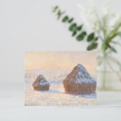Tarwestapels, Snow Morning Claude Monet Briefkaart (Staand voorkant)