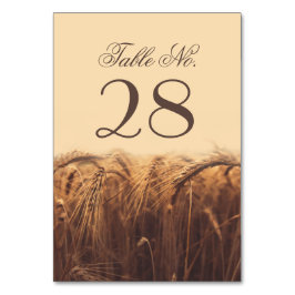 Tarwetafelnummerkaarten Kaart