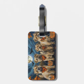 Tarweterriër Halloween Spooky Bagagelabel (Achterkant verticaal)