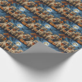 Tarweterriër Halloween Spooky Cadeaupapier (Hoek)