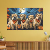Tarweterriër Halloween Spooky Canvas Afdruk (Insitu (Woonkamer))