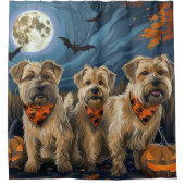 Tarweterriër Halloween Spooky Douchegordijn (Voorkant)