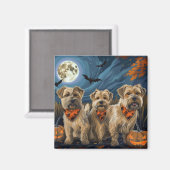 Tarweterriër Halloween Spooky Magneet (Voorkant / Achterkant)