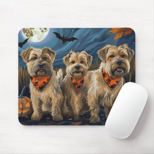 Tarweterriër Halloween Spooky Muismat (Met muis)