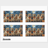 Tarweterriër Halloween Spooky Rechthoekige Sticker (Vel)