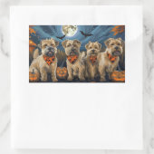 Tarweterriër Halloween Spooky Rechthoekige Sticker (Tas)