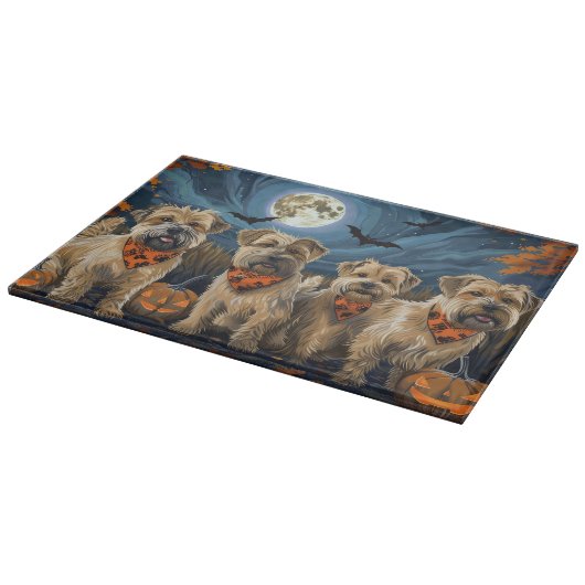Tarweterriër Halloween Spooky Snijplank (Hoek)