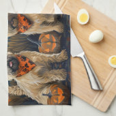 Tarweterriër Halloween Spooky Theedoek (Quarter Fold)