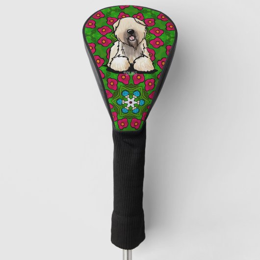 Tarweterriër papavers golfheadcover (Voorkant)