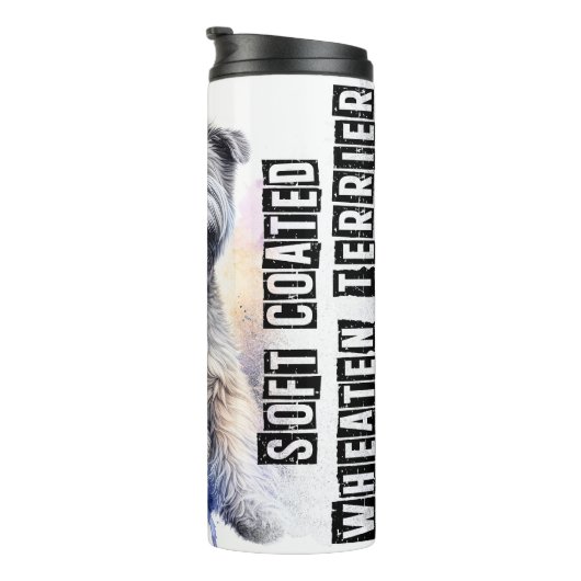 Tarweterriër: zonovergoten splash thermosbeker (Geroteerd rechts)