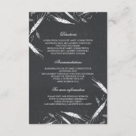 Tarweval Wedding Details - Informatie Informatiekaartje