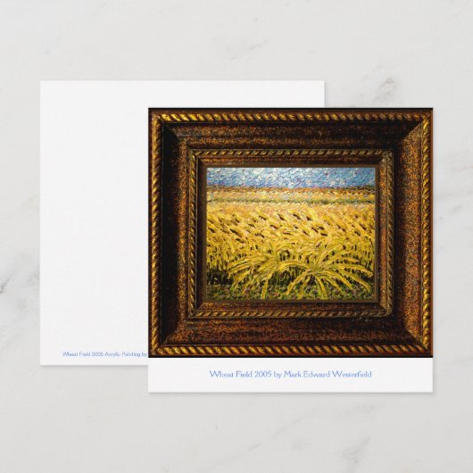 Tarweveld 2005 Acryl schilderij Kalmerend (Voorkant / Achterkant)