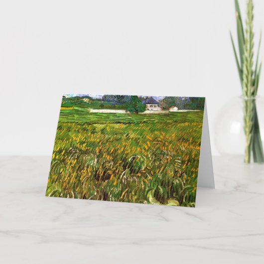 Tarweveld bij Auvers van Vincent van Gogh Kaart (Voorkant)