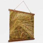 Tarweveld. Het is oogsttijd! Hangend Wandkleed (Gebogen)