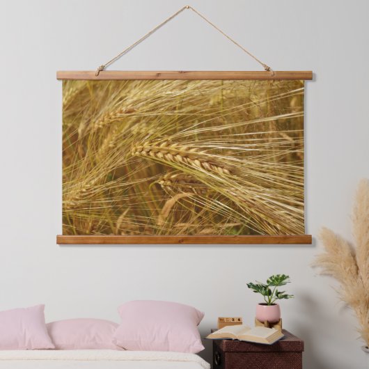 Tarweveld. Het is oogsttijd! Hangend Wandkleed (Slaapkamer)