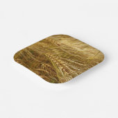 Tarweveld. Het is oogsttijd! Papieren Bordje (Gebogen)