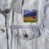 Tarweveld in de Wallowa-vallei, net buiten Vierkante Button 5,1 Cm (In situ)