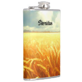 Tarweveld in de zomer heupfles (Rechts)