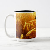 Tarweveld in de zomer tweekleurige koffiemok (Links)